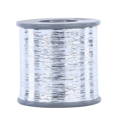 China Factory Outlet M Type Elastic High Quality PET Yarn Silvery Hand Knitting Metallic Yarn for sale