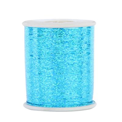 China Factory Elastic Supply For Good Quality M Type Blue PET Knitting Weaving Metallic Yarn for sale