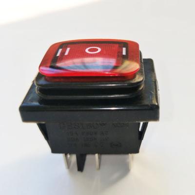 China PA66 Waterproof 3 Position T105 55 6 Pin ON ON Illuminated Rocker Switches for sale