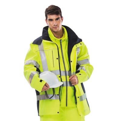 China Wholesale Fire Retardant Jacket Men's Construction Hi Vis Jacket Winter Uniform Fire Retardant Workwear for sale