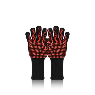 China Safety Anti-Slip Gloves Flame Retardant Heat Resistant Gloves Non Slip Silicone Rubber Men Gardener Worker Safety Protective Gloves for sale