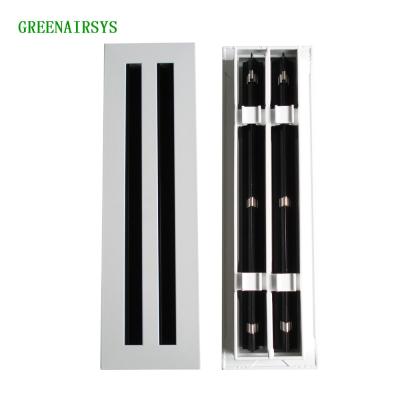 China Easy Installation Aluminum Ceiling Slot Diffuser Linear Air Grille Adjustable Vents for sale