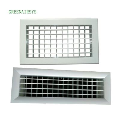 China Easy Installation Adjustable Double Deflection Air Grille Air Conditioner Ventilation Grille for sale