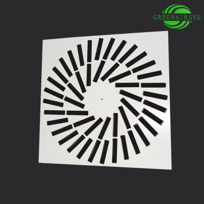 China steel & Adjustable Aluminum PVC Air Conditioning Ceiling Design Diffuser For Supply Swirl Ventilation for sale