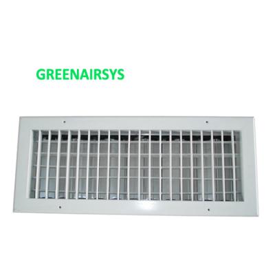 China Ventilation Supply Air Diffuser Dual Deflection Supply Air Grille with Damper for sale