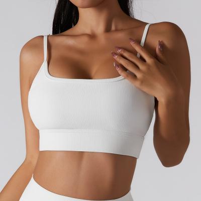 China European and American women's fitness running top new beauty Sweat-Wicking back sports underwear gathering clothes yoga sling yoga bra for sale