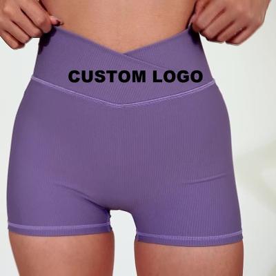 China New Anti-Bacterial Anti-Glare Yoga Shorts Stretch Breathable Quick-Drying Fitness Shorts Sports Running Tights Shorts for sale