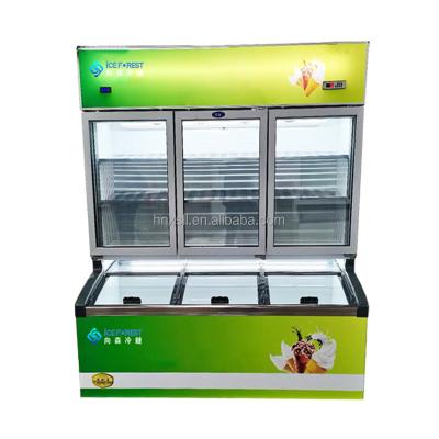 China Energy Saving Combined Display Fridge and Freezer Combined Refrigerator and Freezer with Lower Price for sale