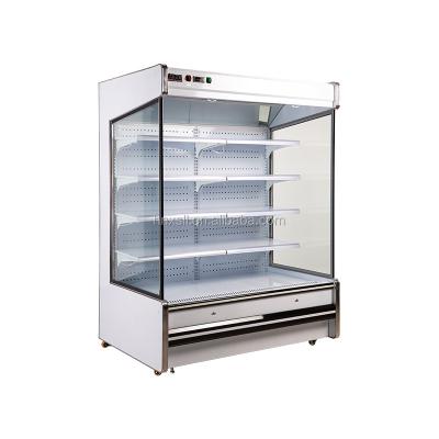 China Special customized open fruit supermarket environmental protection freezer dairy showcase refrigerator air curtain vegetable multideck open cooler price for sale