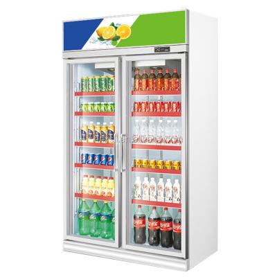 China For Supermarket Commercial Cold Straight Glass Door Beverage Beverage Display Cold Fridge Freezer For Sale for sale