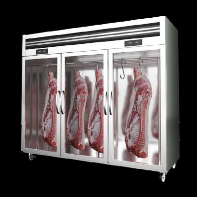 China High Quality Freezer Glass Cabinet Display Fresh Meat Door Freezing Hanging Refrigerator for sale