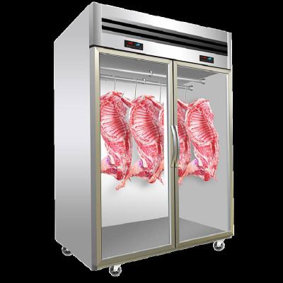 China Popular Middle East Fresh Meat Meat Display Fridge Open Glass Rack Sheep Door Freezer Commercial Freezing Hanging Refrigerator for sale