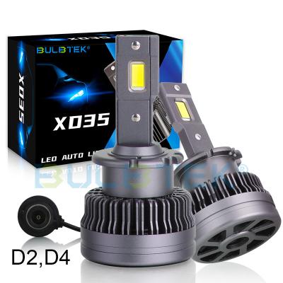 China BULBTEK XD35 Car Turbo 360 CSP Light 110W 30000LM D2S D2R D4S D4R D2 D4 CANBUS LED Headlight Bulb For Lens Projector HID Ballast Universal for sale