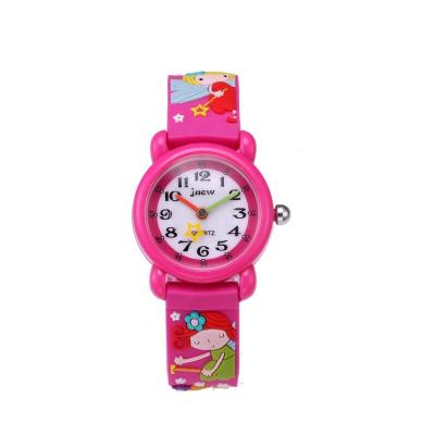 China 3atm Waterproof Quality Pink Cute Cartoon Kids Princess 3d Kid Designer Quartz Wrist Watch Children for sale