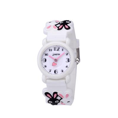 China Children's Watch Boy Girl Cartoon Black And White Bunny Pattern Elementary And Middle School Students Waterproof Quartz Watch for sale