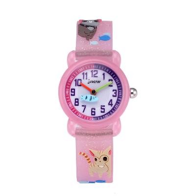 China JNEW Hot Selling Wrist Watch 3d Kids  Children's Cartoon Quartz Watches Little Children  Pink Gift Watch for Girls for sale