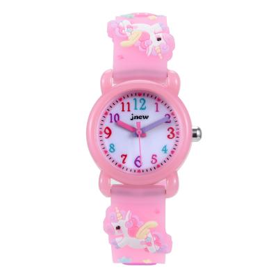 China Unicorn Pattern Pink Cartoon Waterproof Sport kids watch for sale