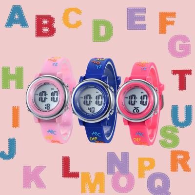 China Kids Watch Colorful LED Backlight Sports Waterproof Simple Children's Gift Watch Student Electronic Watch for sale