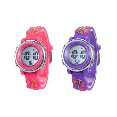 China Children's Digital Watch 3ATM Waterproof cartoon watch for kids 7 Colours LED Lights for Sports children wrist watches kids for sale