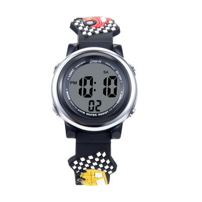 China Kid Racing car Watch Waterproof Digital Upgrade 3D Cute Cartoon 7 Color Lights Sport Outdoor Toddler Watch kids watches cartoons for sale