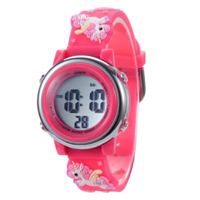 China 2021 New Variety Of Cartoon Anime Unicorn Pattern Children's Digital Watch Kids Watch Animals Classic for sale