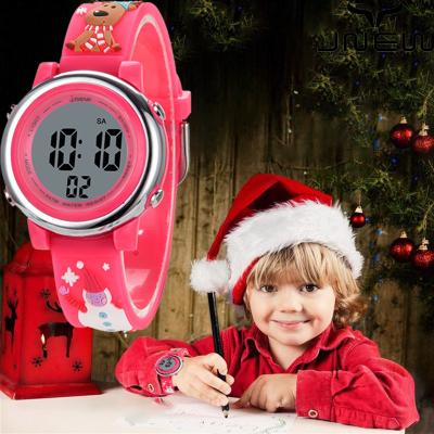 China JNEW Led Children Electronic Sports Digital Watch For Boys Girl Kids Cartoon Christmas Watches for sale