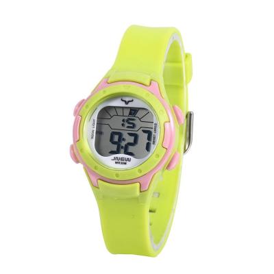 China JNEW Minimalist Watch SEVEN Color Light Green Digital sports watches Water Resistant Watch For Girls kids school for sale