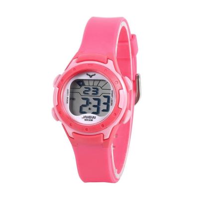 China Shiny Colorful Led Lights Pink Silicone Sports Waterproof Kid Electronic Wrist Watch For girls digital watch for sale