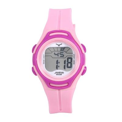 China Eco-Friendly Waterproof Digital SEVEN Color Light Sport Watches For Girls women for sale