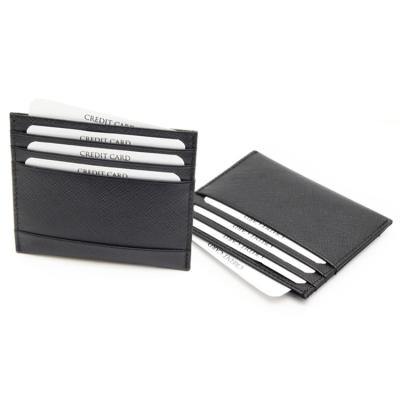 China Minimalist RFID Card Holder Gift Location Atmosphere Identification Slim Leather Card Holder for sale