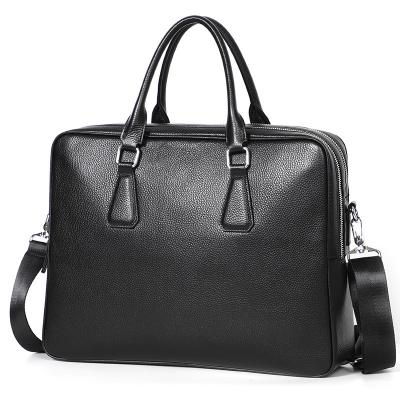 China Business Luxury Cross - Body Travel Messenger Bag Business Genuine Leather Briefcase Shoulder Zipper Handbag Laptop Bag For Men for sale