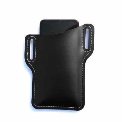 China Shockproof Waterproof Cell Phone Case Leather Belt Buckle Holder Phone Holder Waist Filter Fanny Pack Running Jogging Leather Outdoor Sports for sale