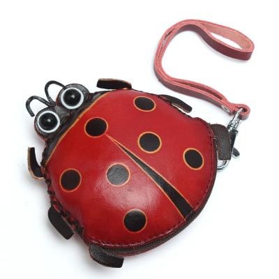 China Fashion Women's Ladies Kids Bag Cute Animal Luxury Bulk Round Purse Mini Leather Custom Keychain Coin Zipper Wallet Straps for sale