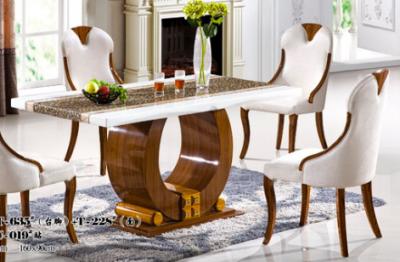 China restaurant modern rectangle 1.4m marble dining table furniture for sale