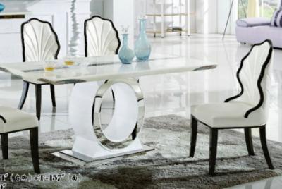 China luxury modern rectangle marble dining room table furniture for sale