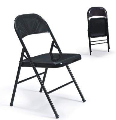 China powder coated foldable steel chair metal folding training room chair furniture Mainstays Steel Chair for sale