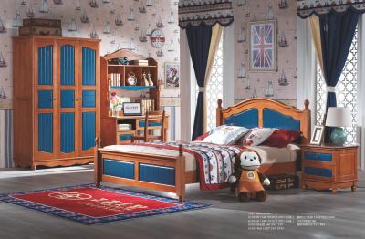 China youth solid wood bed room set furniture for sale