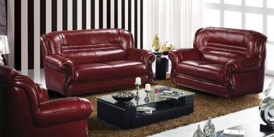 China luxury living room top leather sofa 1+2+3 brown genuine leather sofa set for sale