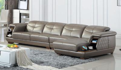 China luxury living room genuine leather sectional sofa with storage for sale