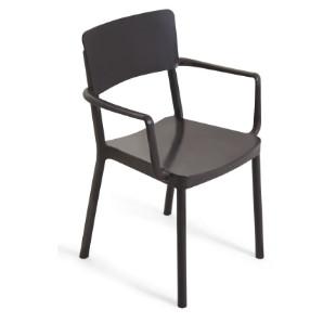 China plastic black arm dining chair furniture for sale