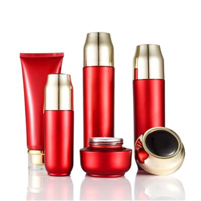 China Factory Supply Full Set Cosmetics Glass Bottles Graceful Personal Care Glass Serum Lotion Bottle Directly With Pump for sale