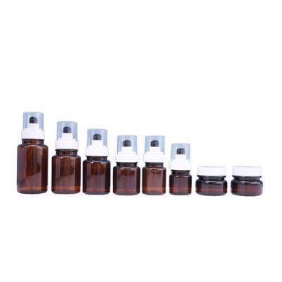 China 120ml Spray Cosmetic Bottle Packaging Bottle Pressed Sub Bottle Maker Brown Screen Printing PUMP Sprayer Around 100PCS for sale