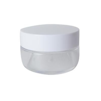 China Factory Wholesale Cosmetic Cream 20G Transparent Loose Powder Plastic Jars With Lids For Skin Care, Make Up for sale