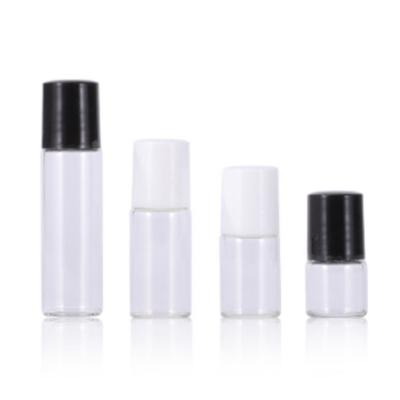 China Mini perfume essential oil bottle 1ml 2ml 3ml 5ml cosmetic glss roller trial bottle for sale