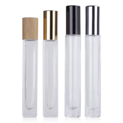 China Cosmetic Essential Oil Roller Bottles 10ml Glass Square Roller Bottle for sale