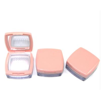 China Cosmetic factory wholesale empty loose powder jar packaging container with sieve and mirror for sale