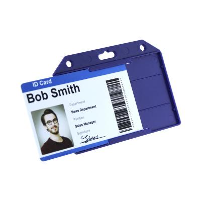 China ID Card Badge Holding Pass Horizontal Single Sided Case ID Card Holder Name Tag ID Card Holder Credential Holder for sale