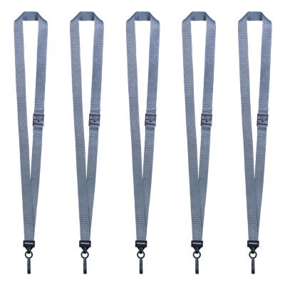 China ID Card Badge Holding Gray Id Card Holder With Cut Away Pass Id Card Lanyard School Campus Exhibition Security Employees ID Hanging Straps for sale