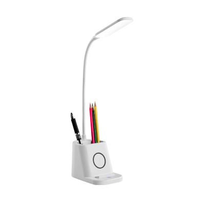 China Good Quality Minimalist Led Wireless Table Desk Fill Lamp With Pen Holder for sale