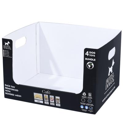 China Small Recyclable Cardboard Counter Display Stands Paper Cosmetic Display Box With Pallet On Desk for sale